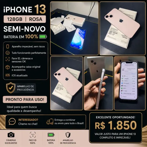 iPhone 13 128GB - Semi-novo