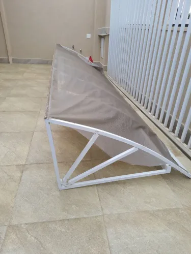 Toldo aluminio com lona 5X1,40