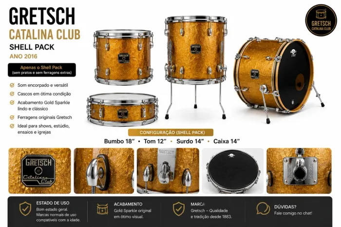 Bateria usada instrumento