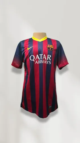 Camisa Barcelona Nike home 2013/2014 versão de jogador gg qatar airways