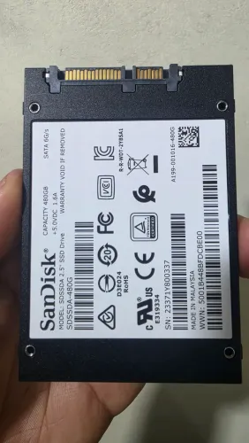 SSD SanDisk Plus, 480GB, Sata III, Leitura: 535MBs e Gravação: 445MBs