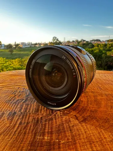 Lente Canon EF 24-105mm f/4L IS USM - Série L Profissional Impecável
