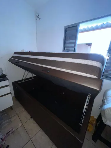 Base cama box c/ baú solteiro 1.88 x 87
