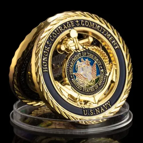 Challenge Coin Americana Moeda Comemorativa Marinha dos Estados Unidos - US NAVY