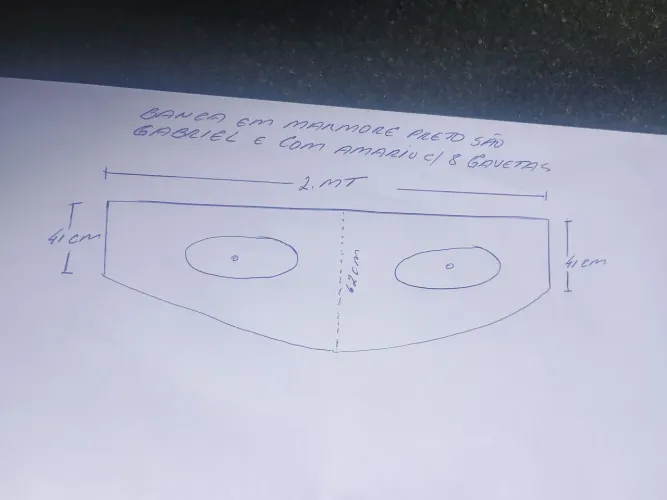 Bancada com armário para banheiro