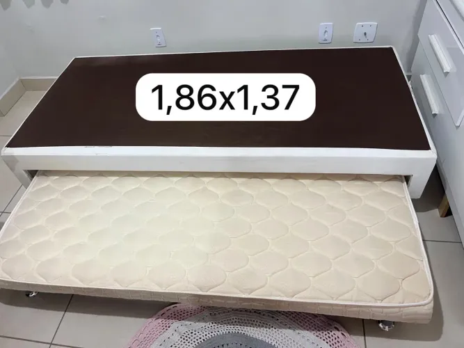 Cama com auxiliar ortobom