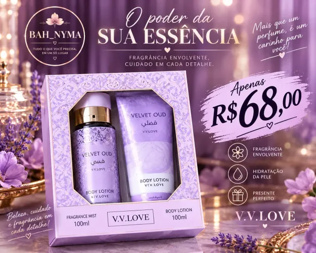 Kit Body Splash + hidratante 