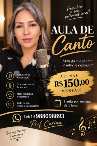 Aula de canto e técnicas