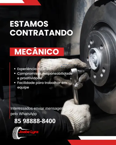 Vaga para mecânico automotivo