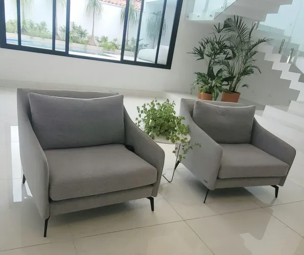 Poltronas Cinza Claro - 2 unidades
