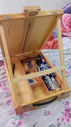 Cavalete de pintura formato caixa com brindes