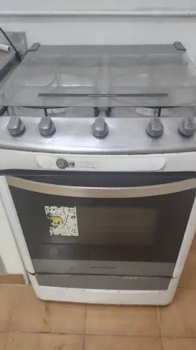 Fogão Brastemp mesa de aço inox, em bom estado, bocas e forno funcionando