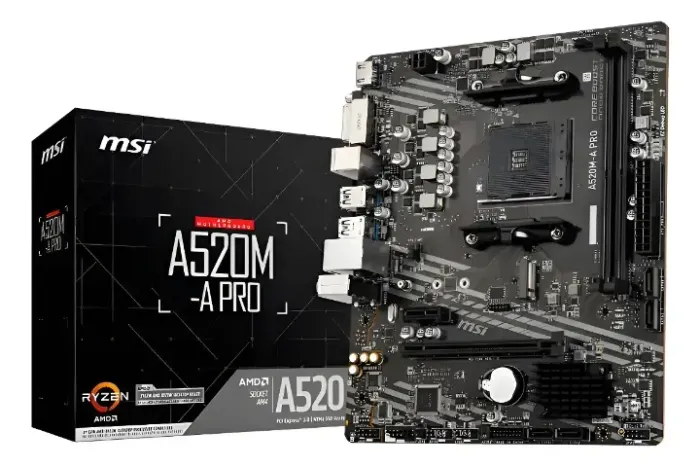 Placa-mãe Msi A520m-a Pro Am4 Matx Ddr4 Hdmi Dvi M.2 Placa-mãe Msi A520m-a Pro Am4 