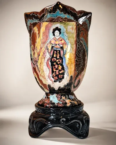 Vaso Decorativo Tasca Com Inspiração Oriental 