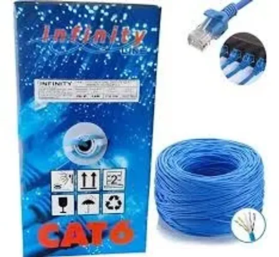 Cabo De Rede Cat6 305m Azul, Utp 4 Pares *envio Imediato