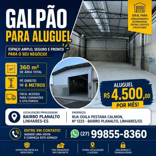 Alugo galpão 