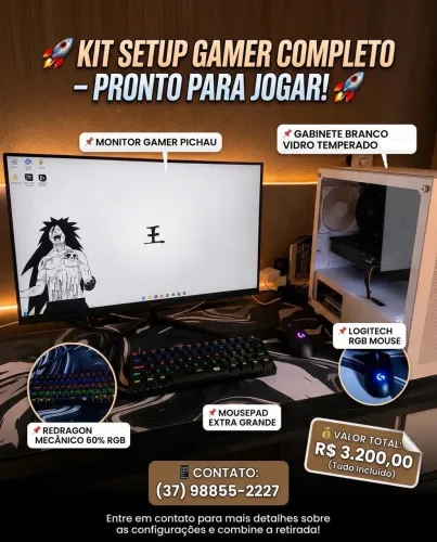 Kit Setup Gamer completo