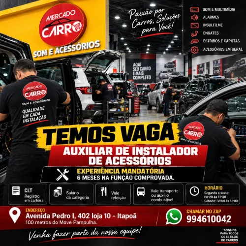 Auxiliar de instalador de de acessórios automotivos