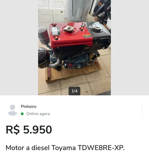 Motor a diesel Toyama TDWE8RE-XP.