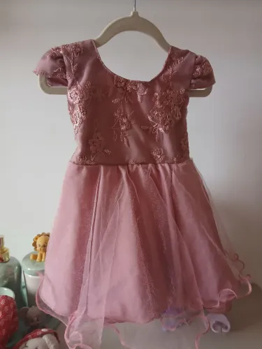 Vestido festa rose