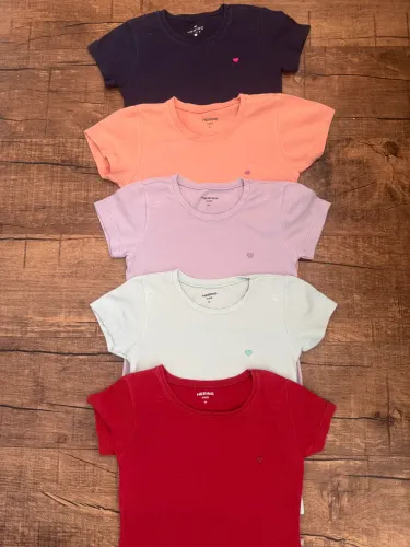 Kit 5 camisetas infantil