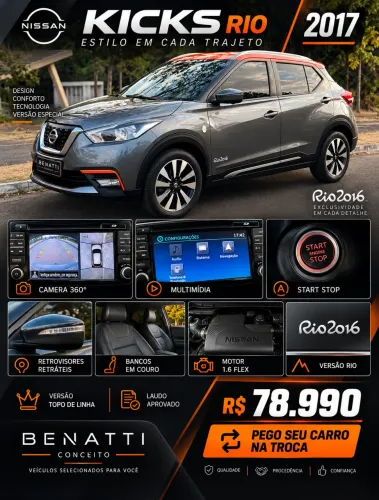 Nissan Kicks RIO 2016 1.6 16V Flexstar 5P Aut. 2017