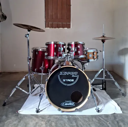Bateria xpro stage completa pratos orion b10 e caixa mapex