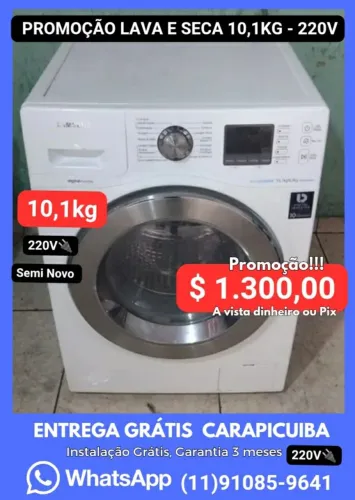Promoção Lava e Seca 10kg $ 1.300,00 Samsung, Entrega Grátis carapicuiba 