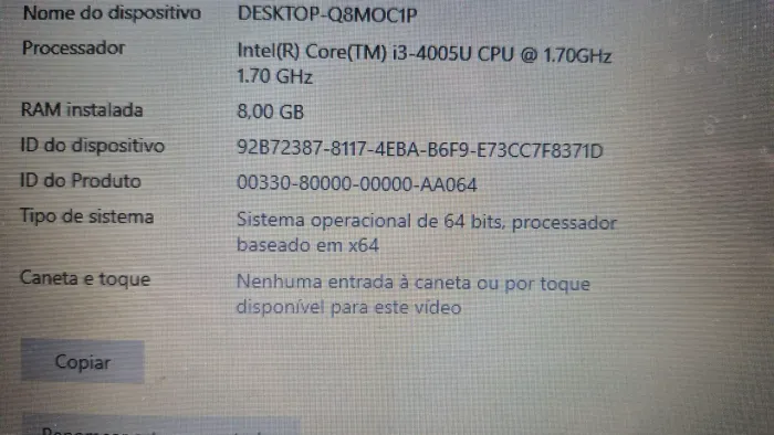 (ARACAJU) DELL INSPIRON I3 3442 8GB 480 Ssd Bateria e carregador novos.