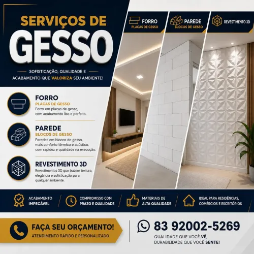 Gesseiro profissional 