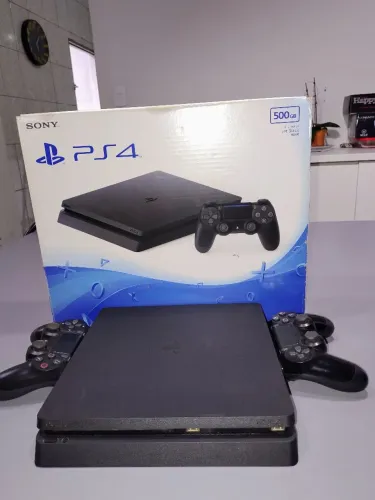 Ps4 slim com caixa original 