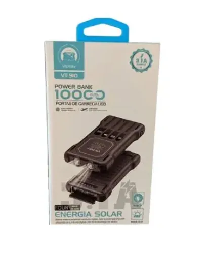 Carregador Portátil Solar 10000mah Preto - Victory