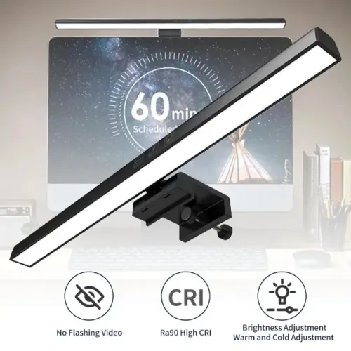 Lampada para monitor LED ajuste temperatura de cor três níveis com timer, tamanho 50cm