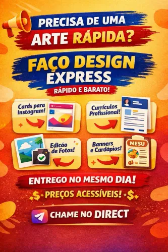 PRECISA DE ARTE RÁPIDA? Tenho sua solução 
