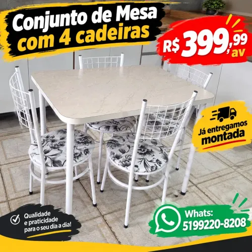 ?Conj. de mesa 4 cadeiras?