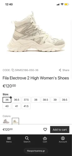 Tênis Fila Electrove 2 High feminino Original Importado - Tam. 36/37