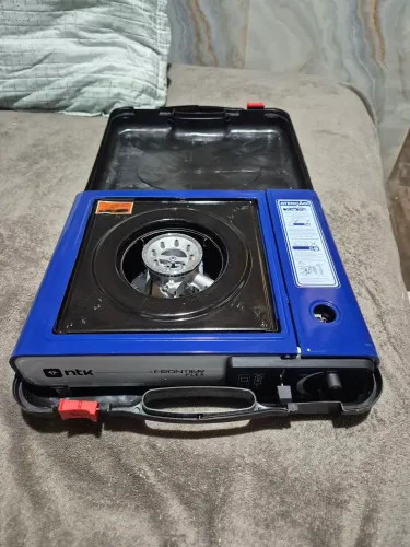 Fogareiro Mesa Portátil a Gás Acendedor NTK, Cooktop Prático 1 Boca Casa Camping