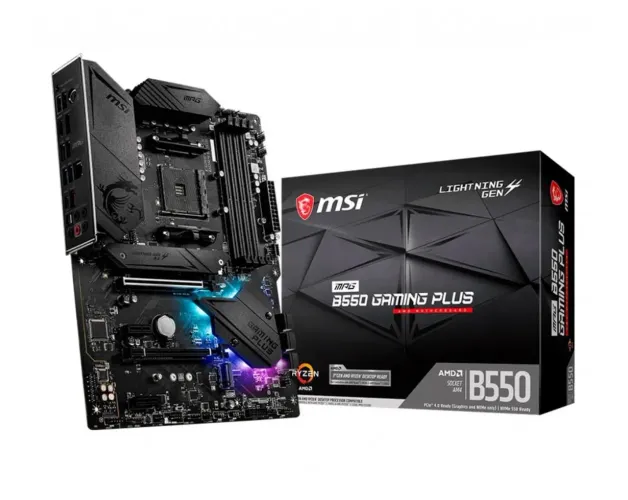 Placa-Mãe MSI MPG B550 Gaming Plus, AMD AM4, ATX, DDR4, Preto - MPG B550 GAMING PLUS