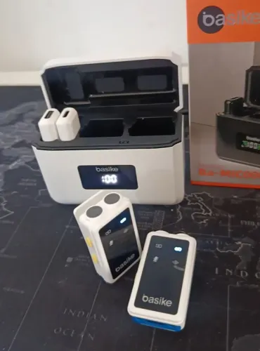 Microfone lapela profissional duplo para iPhone 15 16 Pro Max, IOS Lightning e Android /