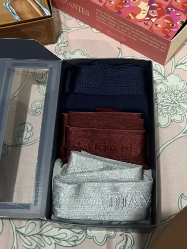 Kit cueca box diamantes Lingerie 