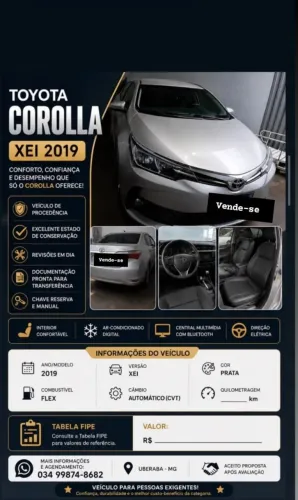 Toyota Corolla XEI 2.0 Flex 16V Aut. 2019
