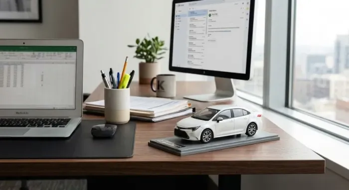 Decoração para Mesa de trabalho. Corolla