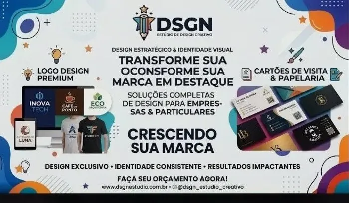 Serviços de desing para empresas e criações de desing para cartão particular