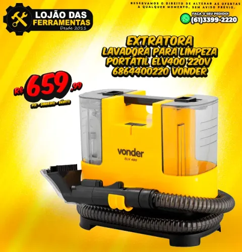 Extratora Lavadora Para Limpeza Portátil ELV400 220v Vonder