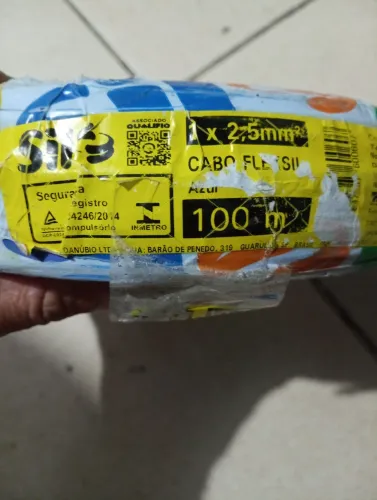 Fio Sil 100m 2.5mm azul 750 v