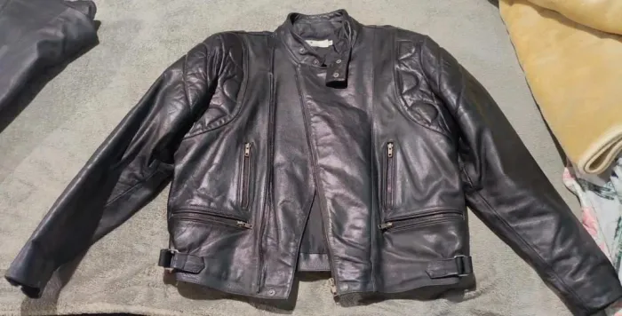 Jaqueta de couro masculina