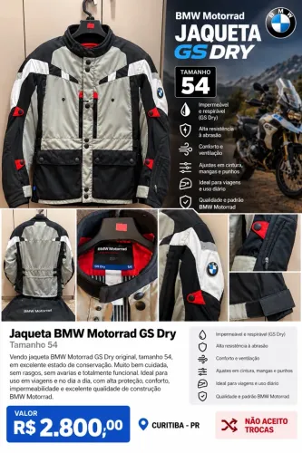 Jaqueta Bmw GS Dry 54Eur