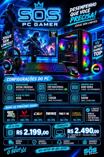 Pc gamer a pronta entrega novo