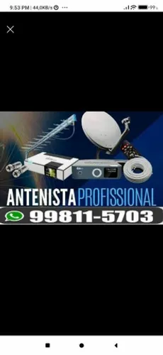 Antenista técnico apontamento e receptor