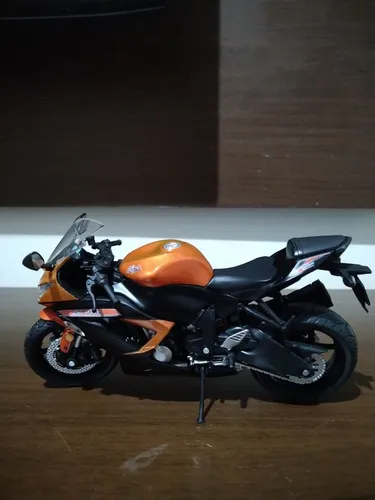Miniatura Kawasaki ninja zx6r 2013 1:12 automaxx laranja